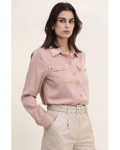 Chemise à boutons fantaisie