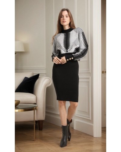 Ensemble en maille robe débardeur avec pull