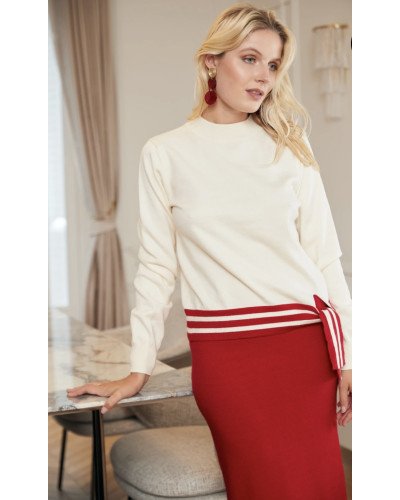 Pull doux à col montant